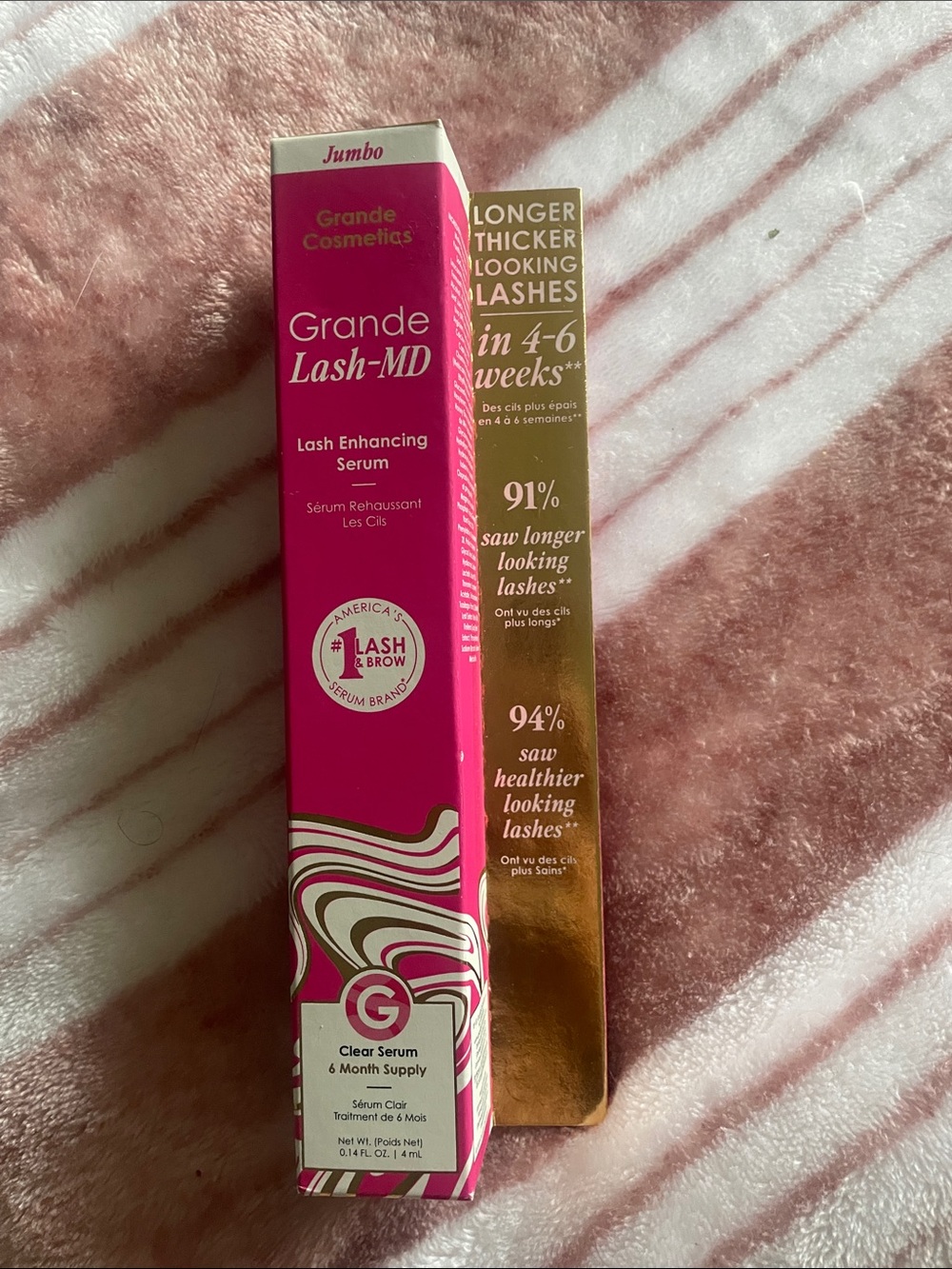 NWT Grane Grande Lash-MD Lash Enhancing Serum — Hot Pink & Gold